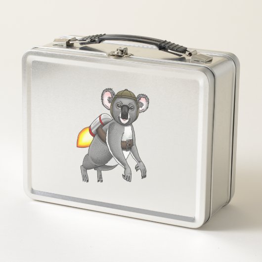 Rocket Koalas Jetpack-Fahrt Metall Brotdose (Vorderseite)