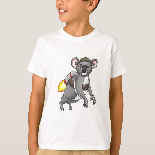 Rocket Koalas Jetpack-Fahrt T-Shirt (Vorderseite)