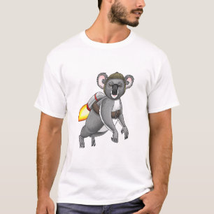 Rocket Koalas Jetpack-Flug in der Luft T-Shirt