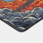 Rocket Launch Countdown - Space Race Drama Scene Schreibtischunterlage (Ecke)