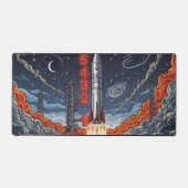 Rocket Launch Countdown - Space Race Drama Scene Schreibtischunterlage (Vorderseite)