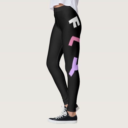 Rocket - Lila & PinkAbstract Pop Art. FLIEGEN! Leggings (Links)
