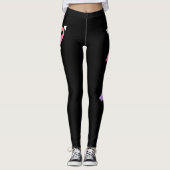 Rocket - Lila & PinkAbstract Pop Art. FLIEGEN! Leggings (Vorderseite)
