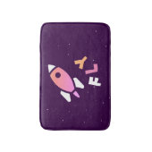 Rocket - Lila & rosa Abstrakter Pop Art. FLY! Badematte (Vorderseite Vertikal)