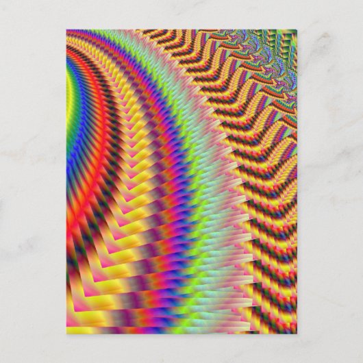 Rocket Man Firework-Fraktal Postkarte (Vorderseite)