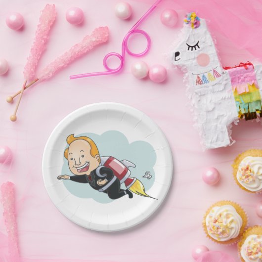 Rocket Man Pappteller (Party)