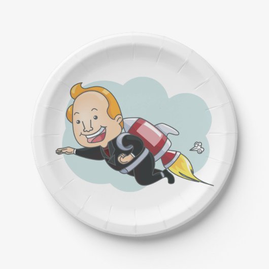 Rocket Man Pappteller (Vorderseite)