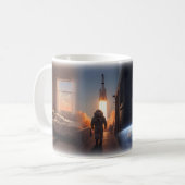 Rocket Man Weltraumreise Traum Tasse (Vorderseite Links)