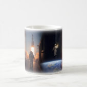 Rocket Man Weltraumreise Traum Tasse (Mittel)