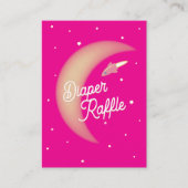 Rocket & Moon Diaper Raffel Rosa Begleitkarte (Vorderseite)