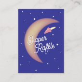 Rocket & Moon Diaper Raffel Rosa & Blau Begleitkarte (Vorderseite)