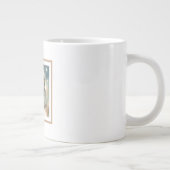 Rocket Moon Space Monogramm Jumbo-Tasse (Rechts)