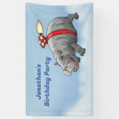 Rocket Nilpferd Geburtstag Banner (Vertikal)