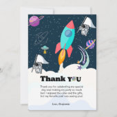 Rocket Planet Galaxie & Weltraum Danke Karte (Vorderseite)