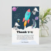 Rocket Planet Galaxie & Weltraum Danke Karte (Stehend Vorderseite)
