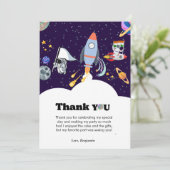 Rocket Planet Galaxie & Weltraum Danke Karte (Stehend Vorderseite)