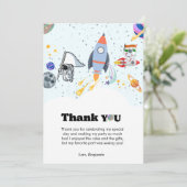 Rocket Planet Galaxie & Weltraum Danke Karte (Stehend Vorderseite)