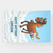 Rocket Pony Geburtstag Banner (Horizontal)