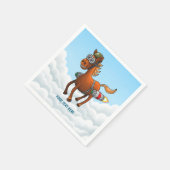Rocket Pony Geburtstag Serviette (Ecke)