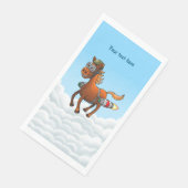 Rocket Pony Geburtstag Serviette (Ecke)
