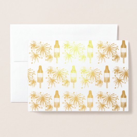 Rocket Pop Fireworks Popsith 4. Juli Feier Folienkarte (Vorderseite mit Umschlag)