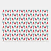 Rocket Pop Popsiary Fireworks 4. Juli Patriotic Geschenkpapier Set (Vorderseite 3)
