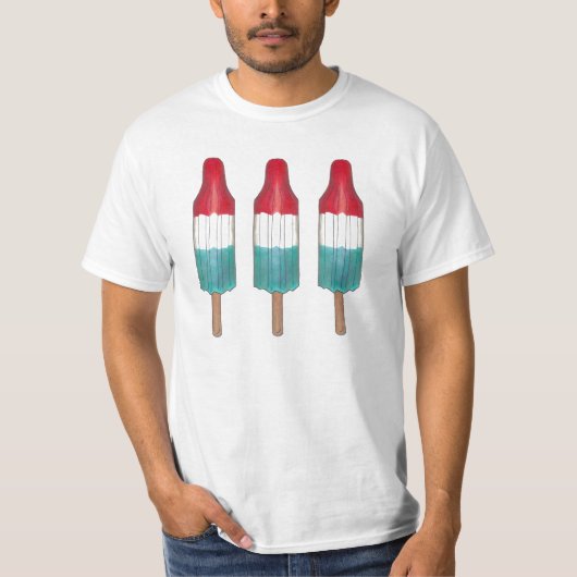 Rocket Pop Popsicle Red White Blue 4. Juli USA T-Shirt (Vorderseite)