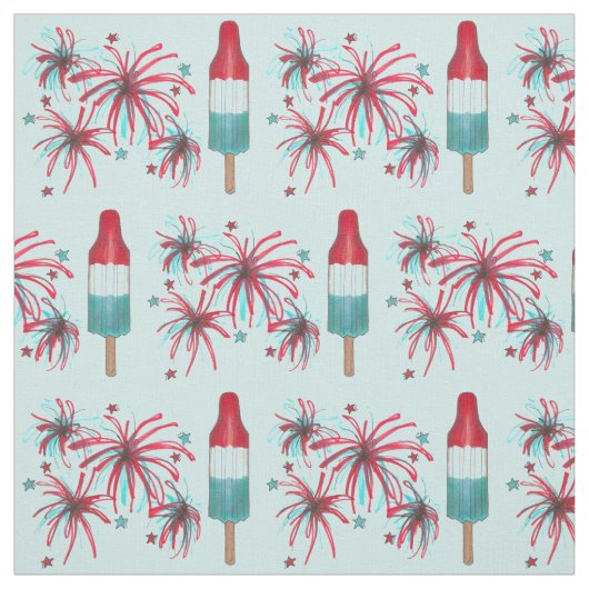 Rocket Pop Popsiwork Fireworks 4. Juli USA Stoff (Muster)