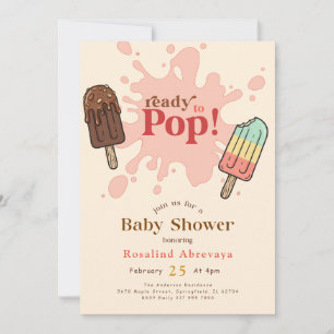 Rocket Pop Sommer-Wasserfarben-Eis-am-Stiel-Baby-P Einladung