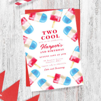 Rocket Pop Summer Popsim Zwei Coole 2. Geburtstag Einladung
