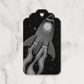 Rocket Postcard Bevorzugungstags Geschenkanhänger (Rückseite)