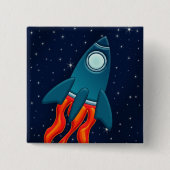 Rocket Postkarte Button (Vorderseite)