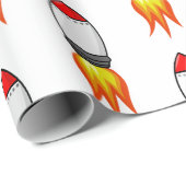 Rocket-Rakete Geschenkpapier (Rolleneckpunkt)