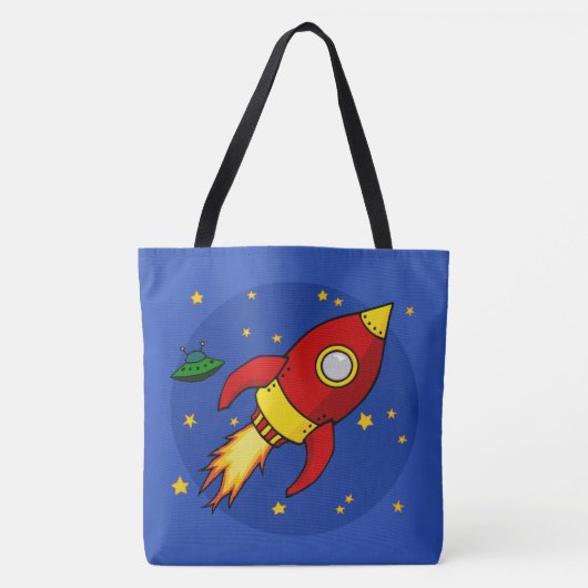 Rocket Red All-Over-Print Tote Bag Tasche (Vorderseite)