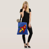 Rocket Red All-Over-Print Tote Bag Tasche (Am Model)