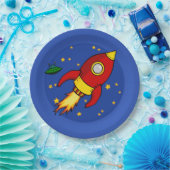 Rocket Red Gelb 9" Papierplatte Pappteller (Party)