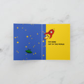 Rocket Red Gelb Dankeschön Karte (Innenseite)