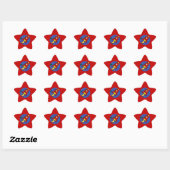 Rocket Red Gelb Star Sticker (Blatt)