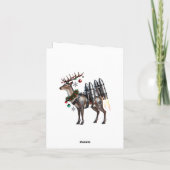 Rocket Santa Weihnachtskarte Karte (Rückseite)