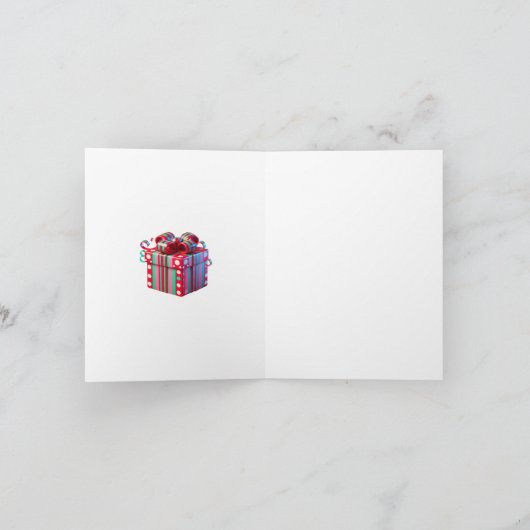 Rocket Santa Weihnachtskarte Karte (Innenseite)