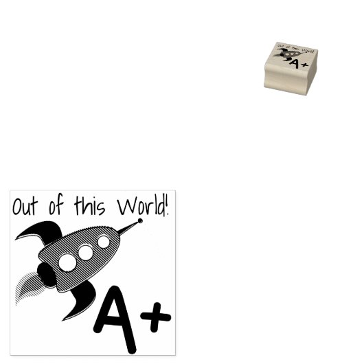 Rocket Schiff A+ Gummistempel (Stempel)