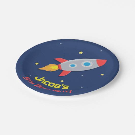 Rocket-Schiff in den Pappteller (Schrägansicht)