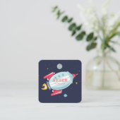 Rocket-Schiff Quadratische Visitenkarte (Stehend Vorderseite)