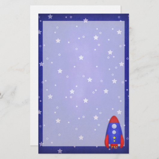 Rocket-Schiff stationär Briefpapier (Vorne/Hinten)