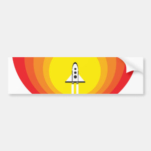 Rocket-Schiff und der Sonnenfleck Autoaufkleber