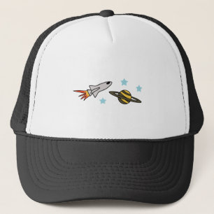 ROCKET-SCHIFF UND SATURN TRUCKERKAPPE