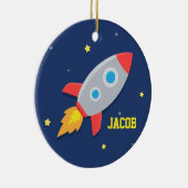 Rocket-Schiff, Weltraum, für Jungen Keramikornament (Rechts)
