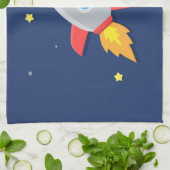 Rocket-Schiff, Weltraum, für Jungen Küchentuch (Gefaltet)