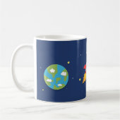 Rocket-Schiff, Weltraum, Planeten, für Jungen Kaffeetasse (Links)