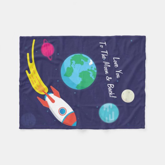 Rocket-Schiffs-Fleece-Decke Fleecedecke (Vorderseite (Horizontal))